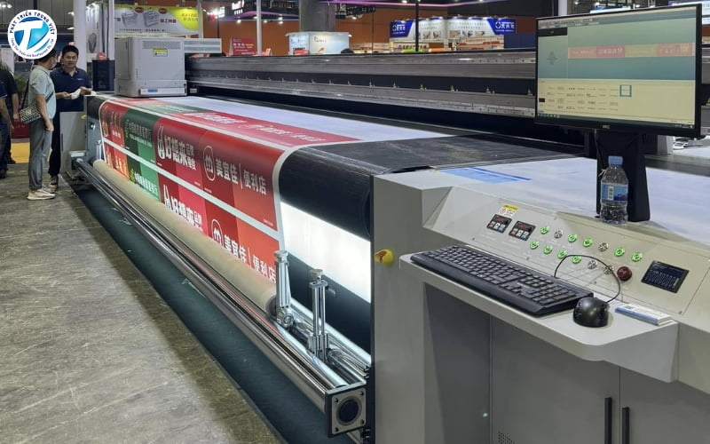 Máy in UV cuộn (dạng băng tải) Dlican in đa dạng vật liệu